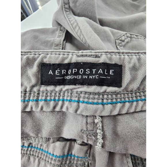 Aeropostale Heavyweight Cargo Shorts Gray Men;s Size 30 - Picture 4 of 7